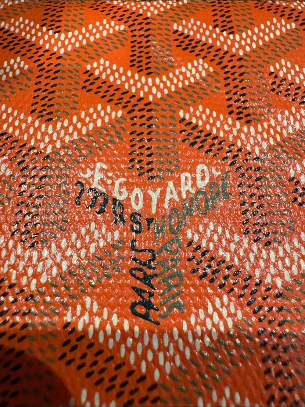 Goyard Orange Saint Sulpice Card Wallet / Slim Bifold Card Holder Made in France